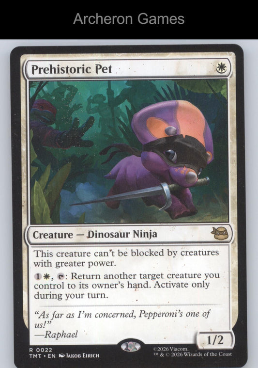 Prehistoric Pet TMT 0022 R MTG Card Teenage Mutant Ninja Turtles