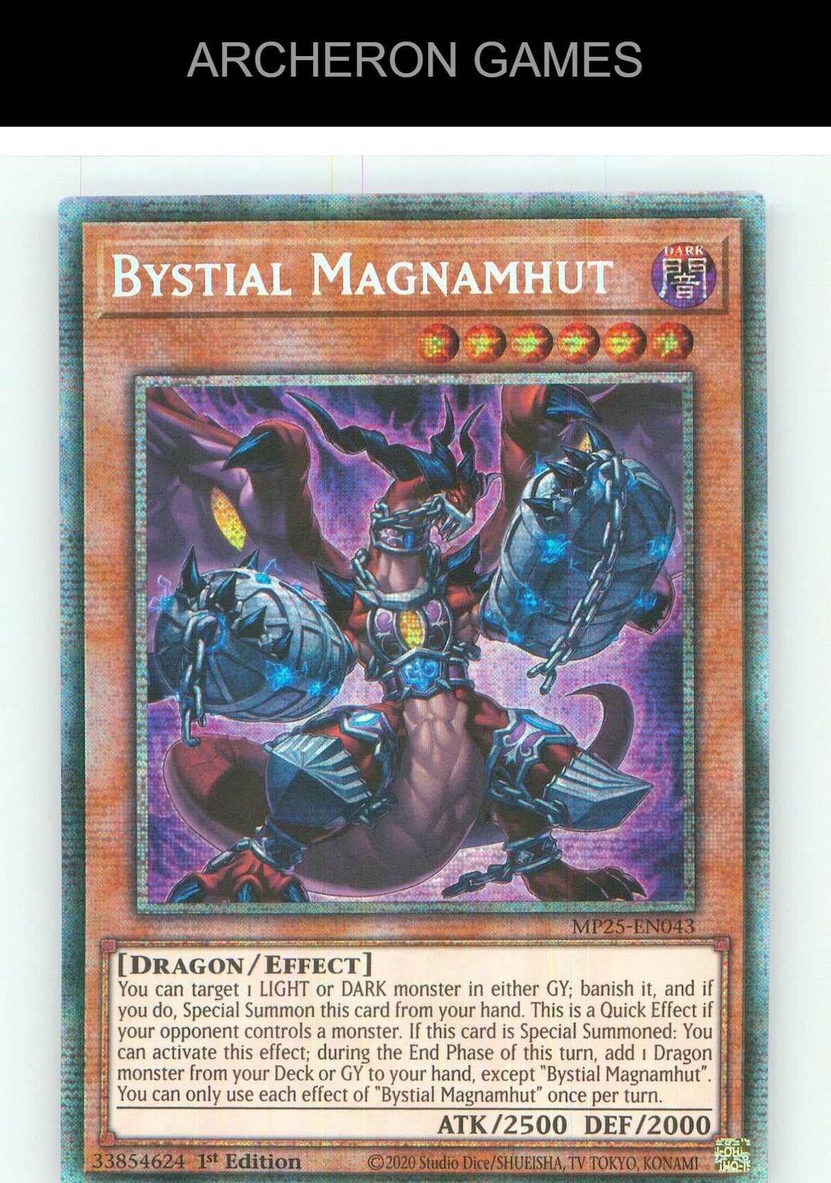 Bystial Magnamhut Starlight Rare YUGIOH Card 1st Edition