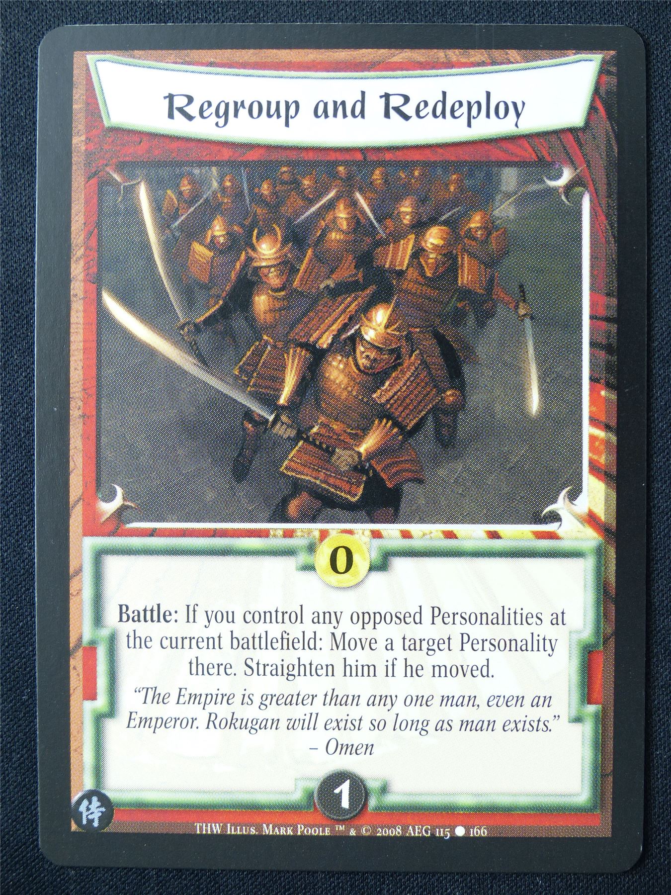 Regroup and Redeploy - THW - Legend of the Five Rings L5R Card #XR