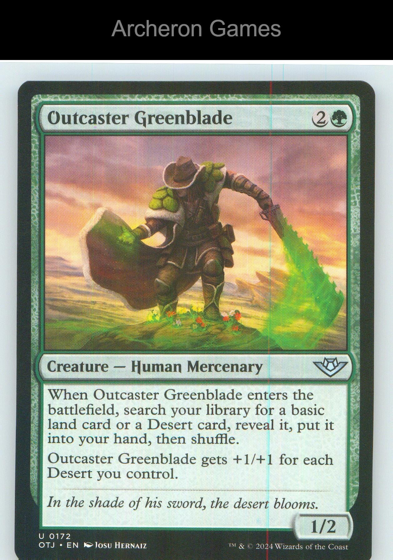 Outcaster Greenblade OTJ 172 UC MTG Card NM/EX+