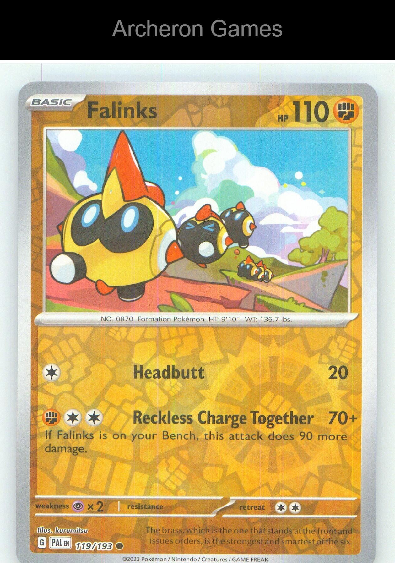 Pokemon Card Falinks PAL 119/193 C Paldea Evolved Reverse Holo