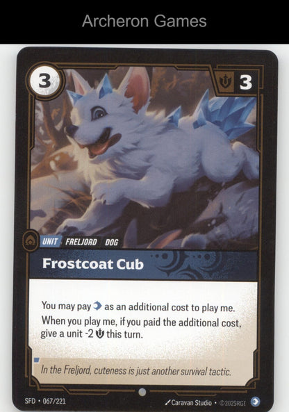 Frostcoat Cub SFD 067/221 C  Card Spiritforged