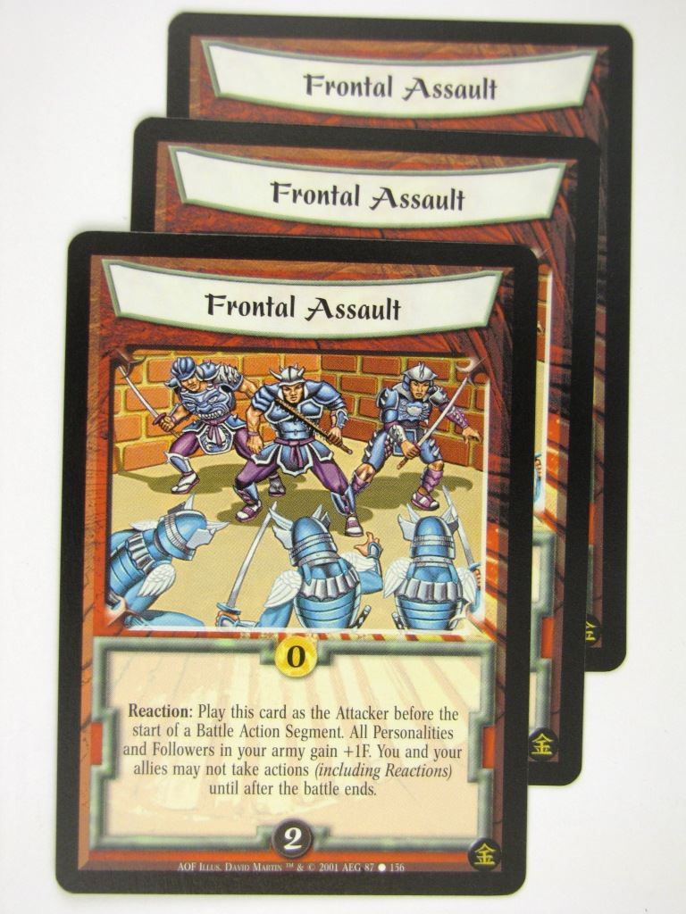 Vintage L5R Cards: FRONTAL ASSAULT x3 # 16J86