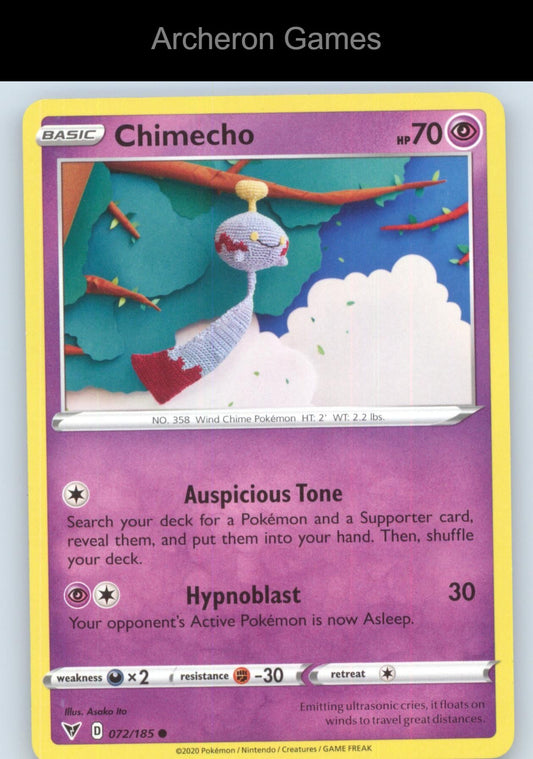 Pokemon Card Chimecho VIV 072/185 C Vivid Voltage