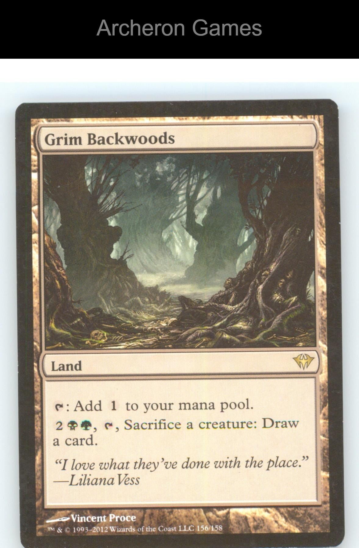 Grim Backwoods DKA 156 R MTG Card NM/EX+