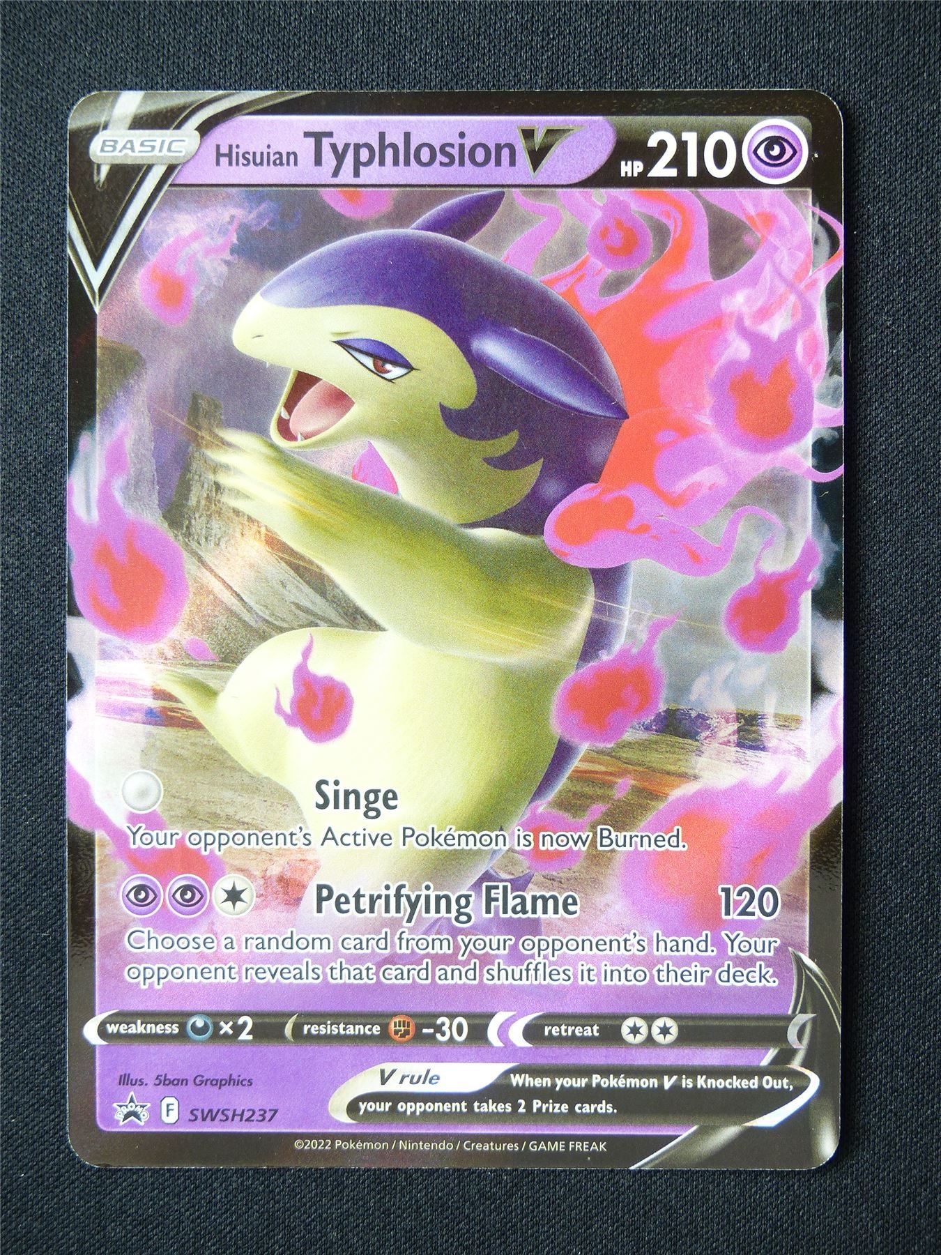 Hisuian Typhlosion V SWSH237 Promo Holo - Pokemon Card #620