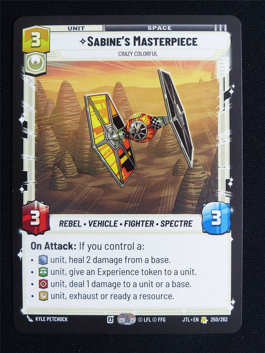 Sabine's Masterpiece 250/262 - Star Wars Unlimited Card #3TU