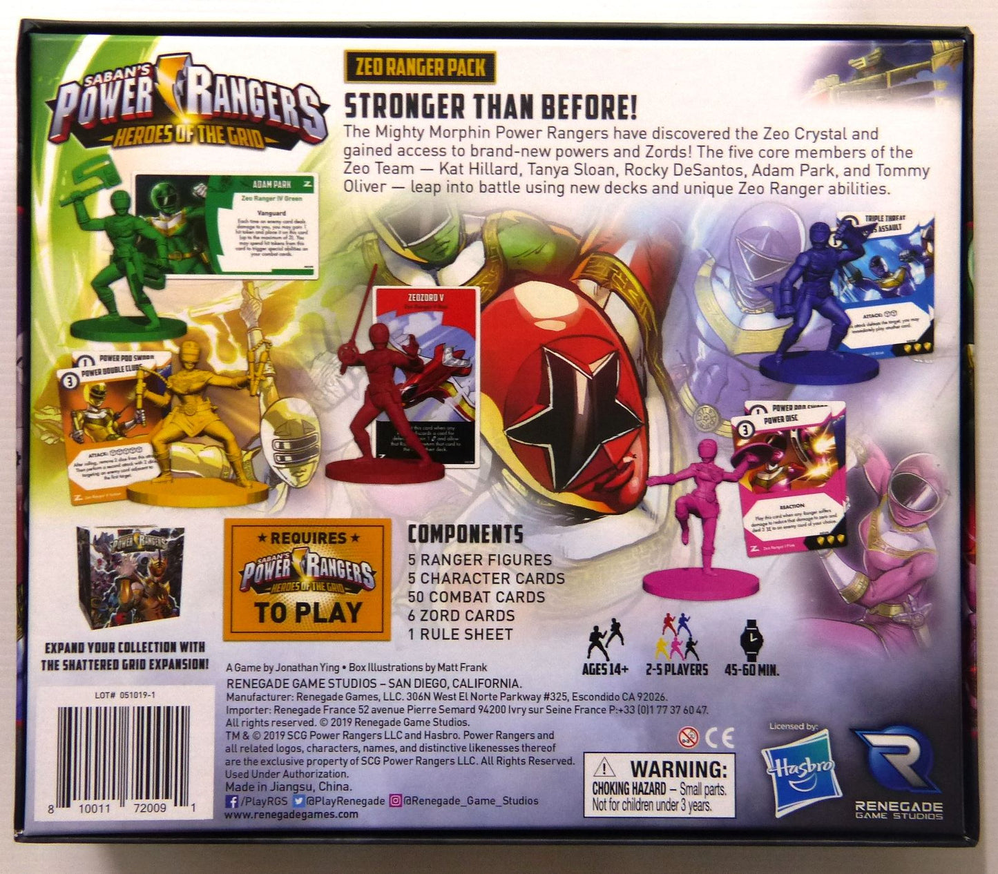 Zeo Ranger Pack - Power rangers: Heros of the grid - Board Game #2DS