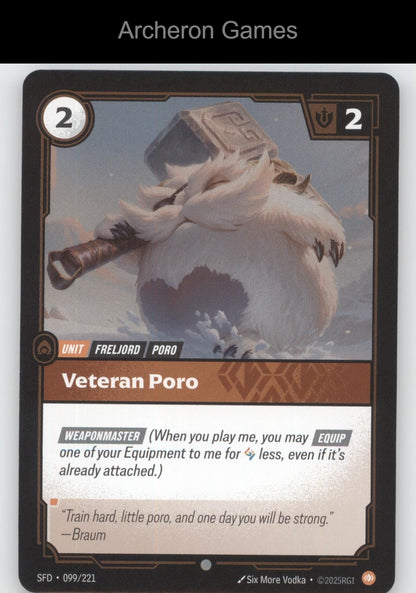 Veteran Poro SFD 099/221 C  Card Spiritforged