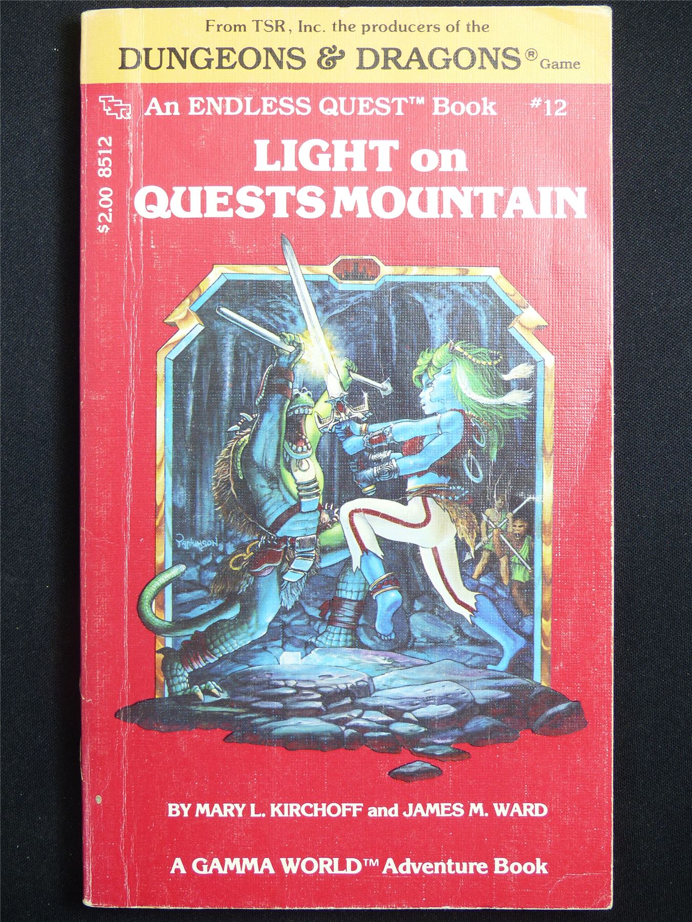 D&D Adventure Book: Light on Quests Mountain Endless Quest - Vintage Novel Softback #LV
