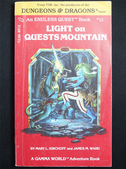 D&D Adventure Book: Light on Quests Mountain Endless Quest - Vintage Novel Softback #LV