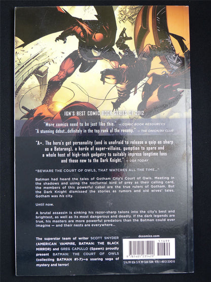 Batman volume 1: The Court of Owls - DC Graphic Softback #X8