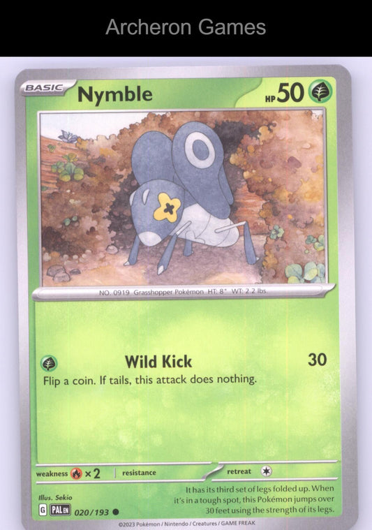 Pokemon Card Nymble PAL 020/193 C Paldea Evolved