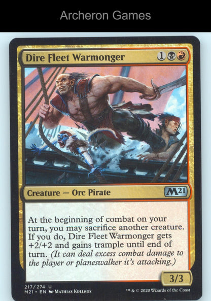 Dire Fleet Warmonger 217 UC MTG Card Core Set 2021