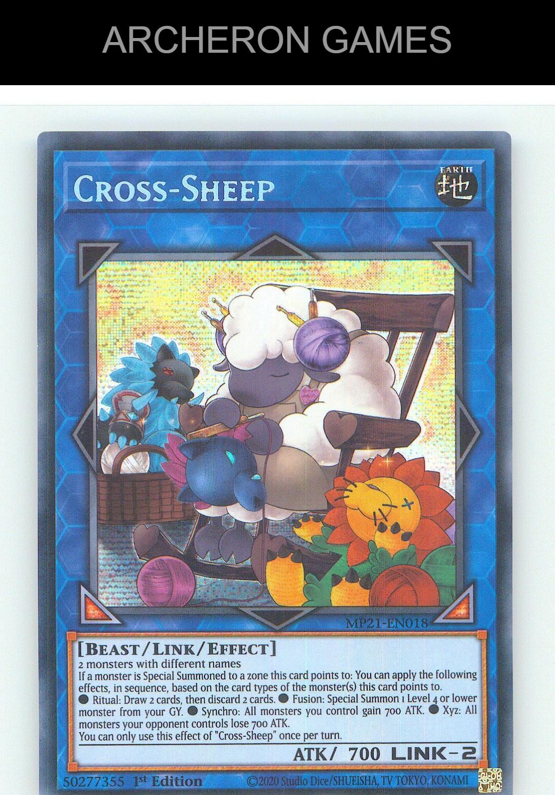 Cross-Sheep Prismatic Secret Rare YUGIOH Card 1st Edition