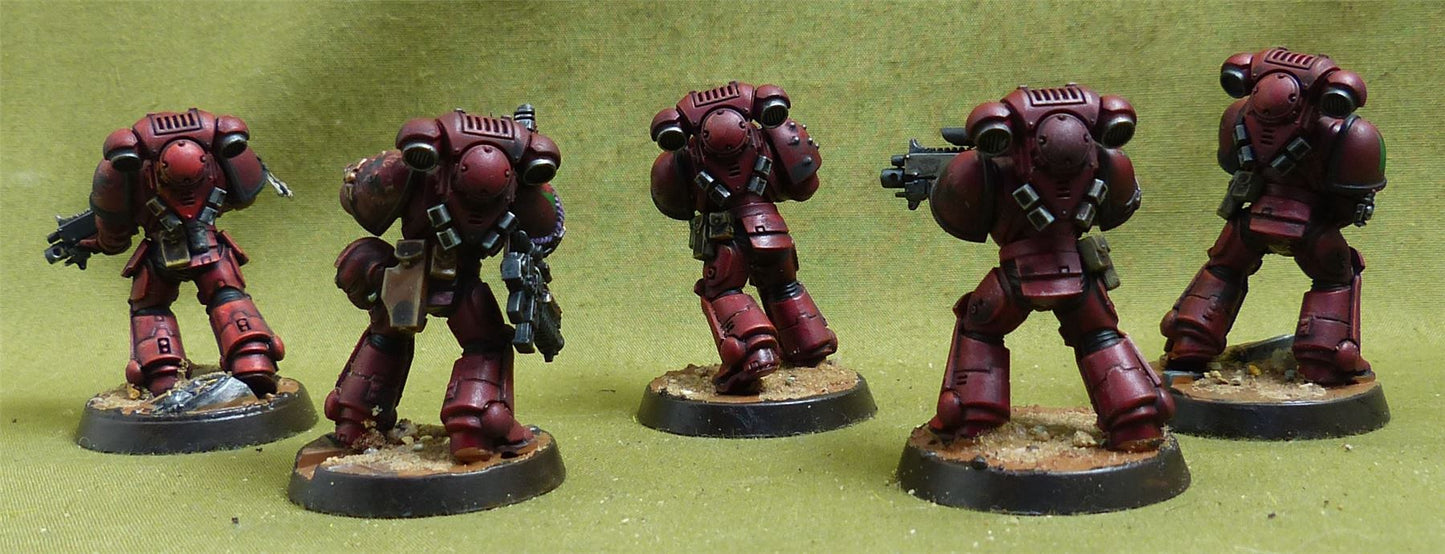 Intercessor Squad set of 5 painted - Blood Angels - Warhammer 40K #5BZ
