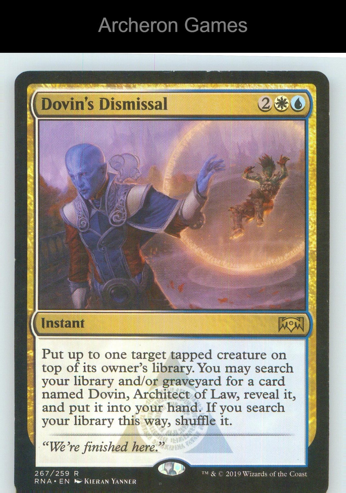 Dovin's Dismissal RNA 267 R MTG Card NM/EX+