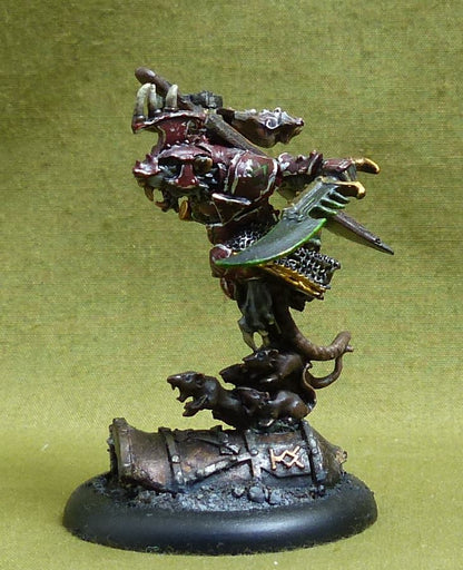 Classic Metal Warlord Queek Headtaker painted OOP - Skaven - Warhammer AoS #53I