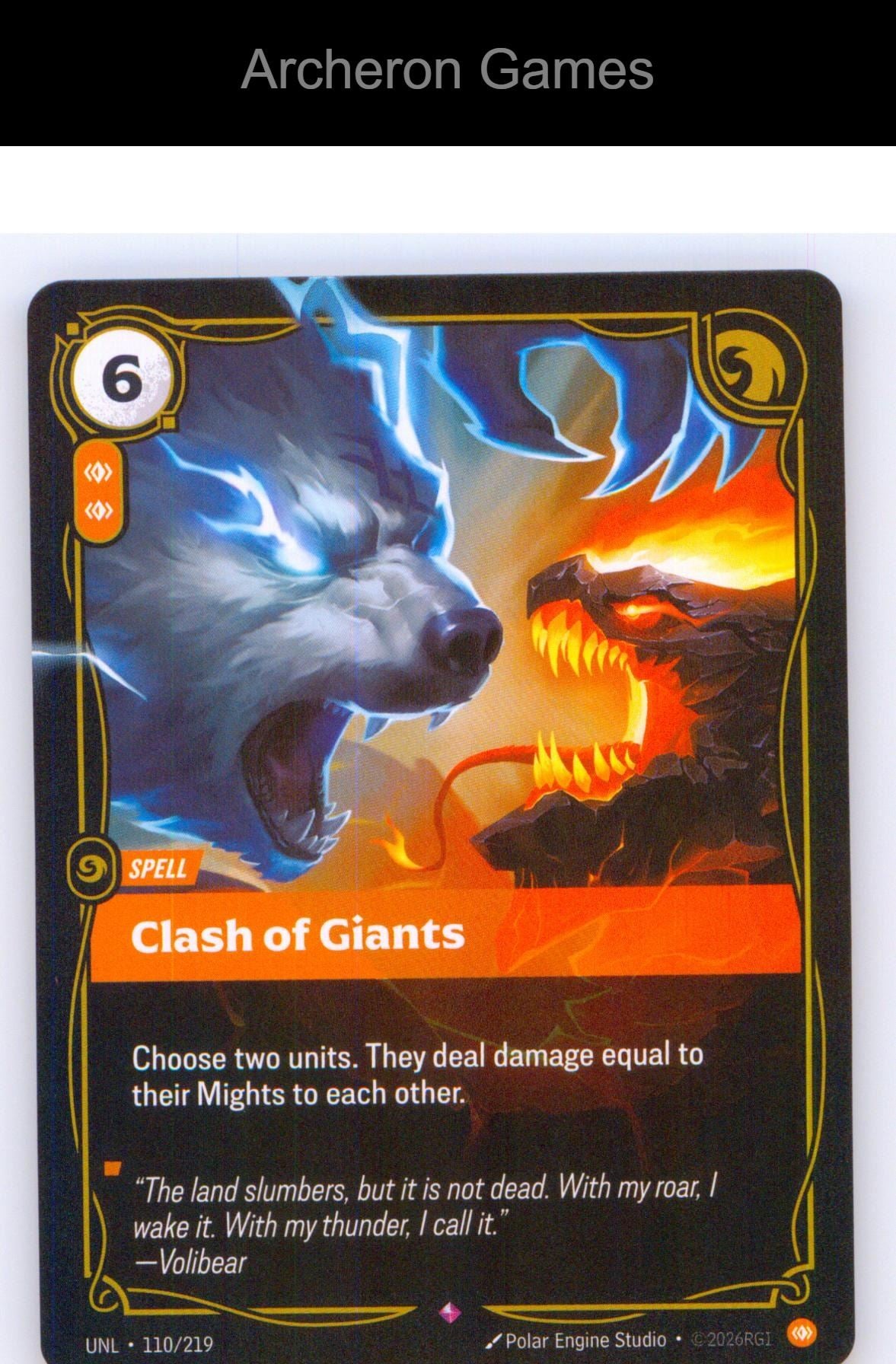 Clash of Giants UNL 110/219 R Unleashed Riftbound Card
