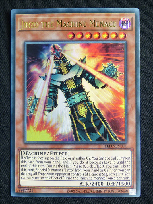 Jinzo the Machine Menace LED7 Ultra Rare - Yugioh Card #4ZT