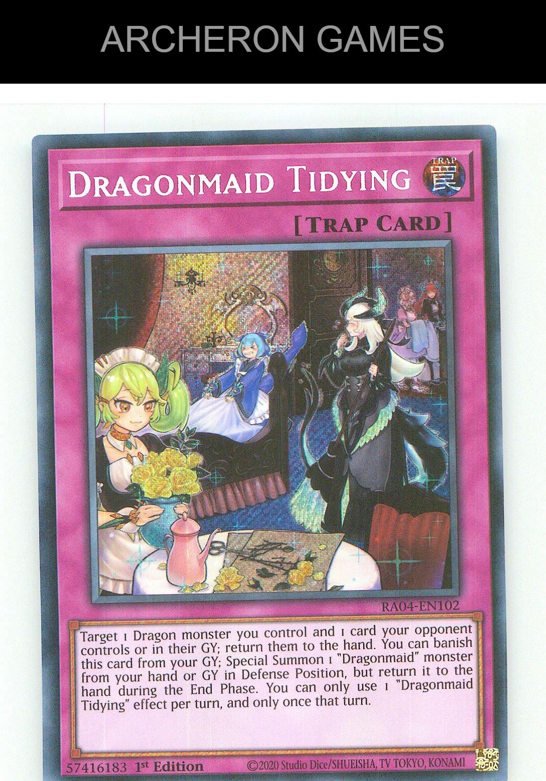 Dragonmaid Tidying (Secret Rare) SEC YUGIOH Card 1st Edition