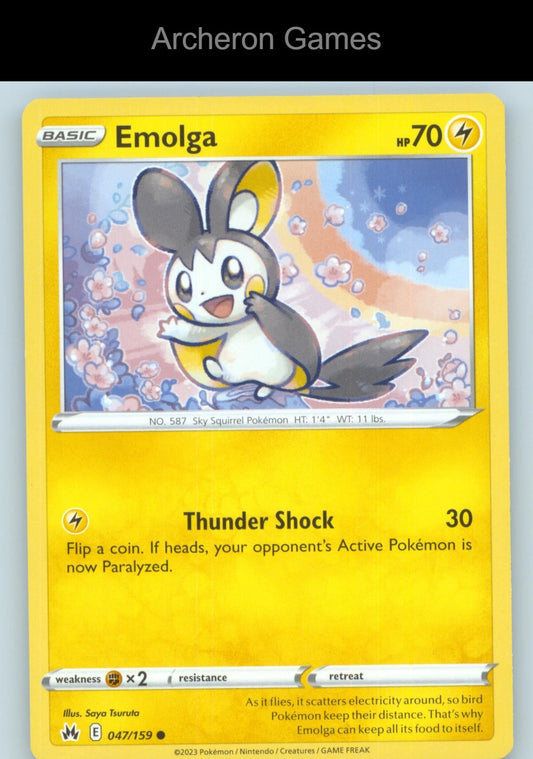 Pokemon Card Emolga CRZ 047/159 C Crown Zenith