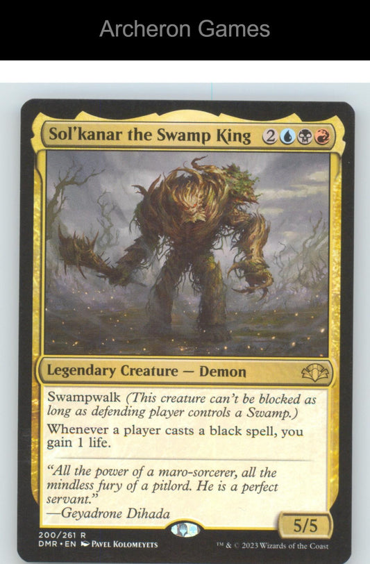 Sol'kanar the Swamp King DMR 200 R MTG Card NM/EX+