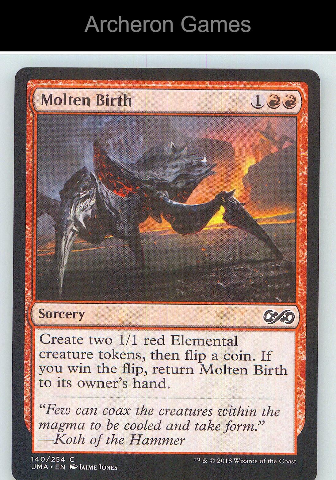 Molten Birth UMA 140 C MTG Card NM/EX+