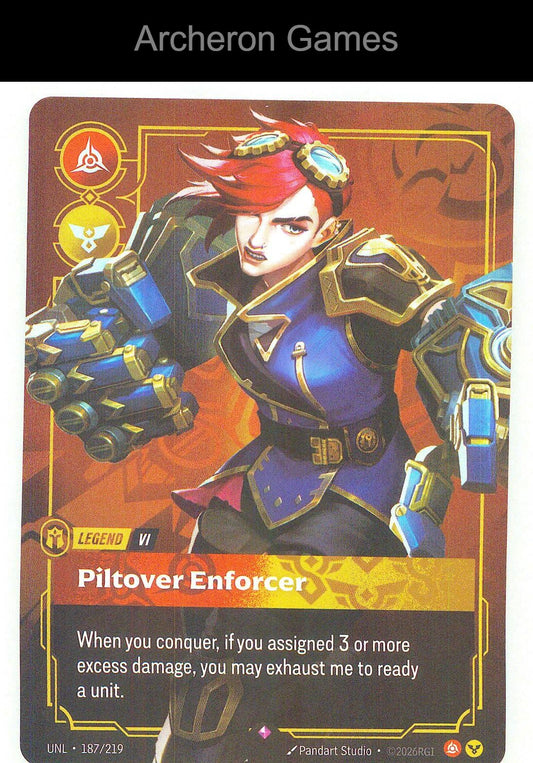 Vi - Piltover Enforcer UNL 187/219 R Unleashed Riftbound Card