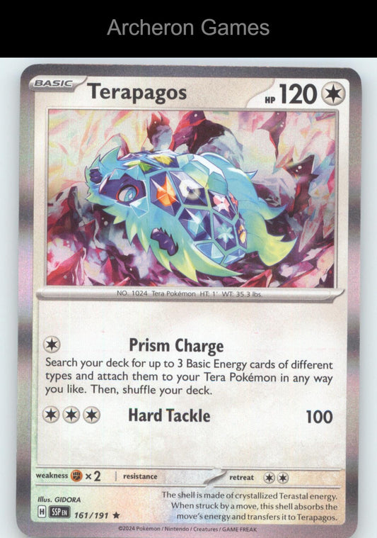 Pokemon Card Terapagos SSP 161/191 R Surging Sparks Holo