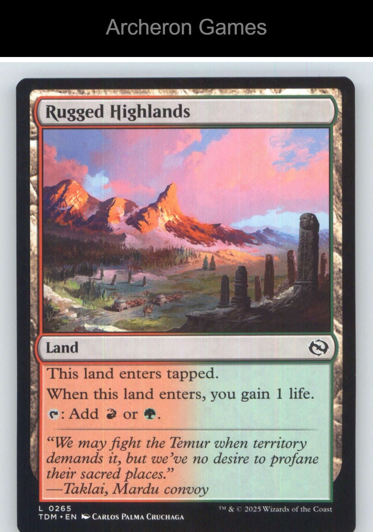 Rugged Highlands TDM 265 Land MTG Card NM/EX+