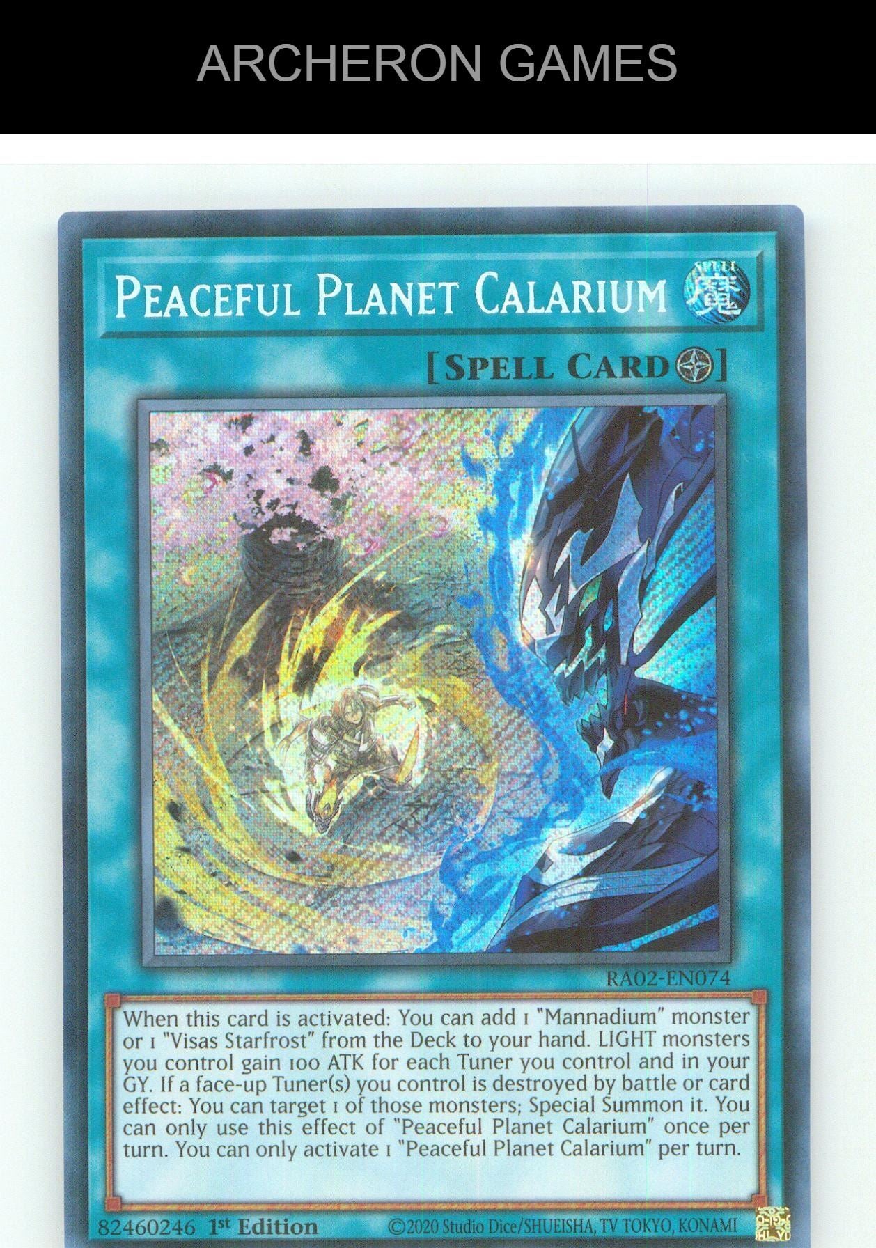 Peaceful Planet Calarium (Secret Rare) SEC YUGIOH Card 1st Edition