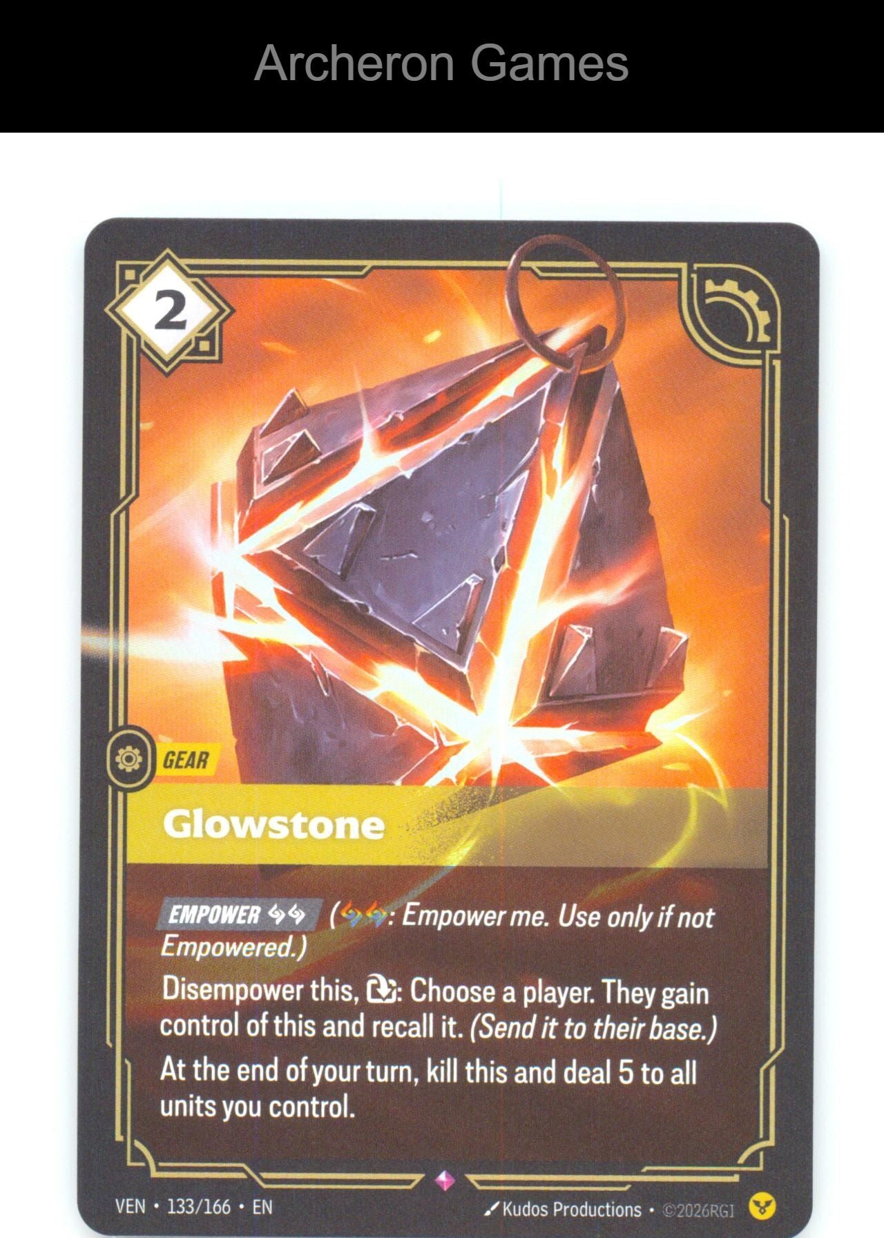 Glowstone VEN 133/166 R Vendetta Riftbound Card Foil