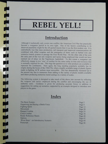 Rebel yell! Battles in the American Civil War -  Miniatures Rulebook #2SP