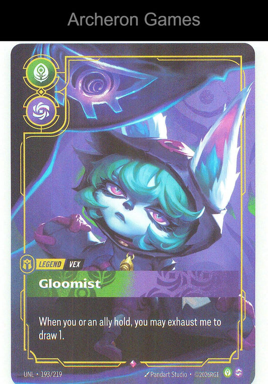 Vex - Gloomist UNL 193/219 R Unleashed Riftbound Card