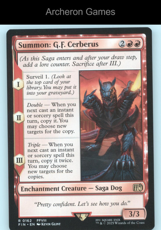 Summon: G.F. Cerberus 162 R MTG Card FINAL FANTASY