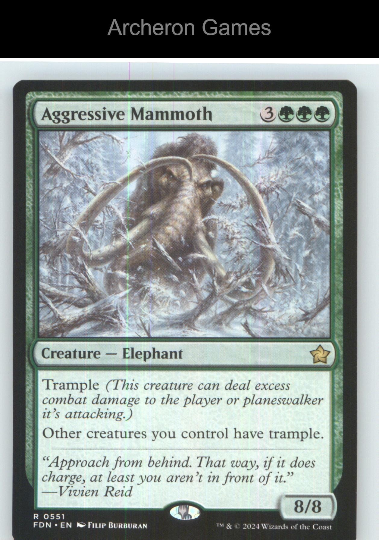 Aggressive Mammoth FDN 551 R MTG Card NM/EX+