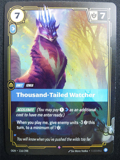 Thousand-Tailed Watcher 116/298 Rare Foil - OGN - Riftbound Card #2D6