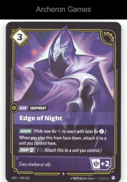 Edge of Night SFD 139/221 R  Card Spiritforged