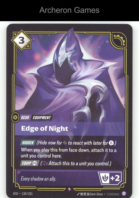 Edge of Night SFD 139/221 R  Card Spiritforged