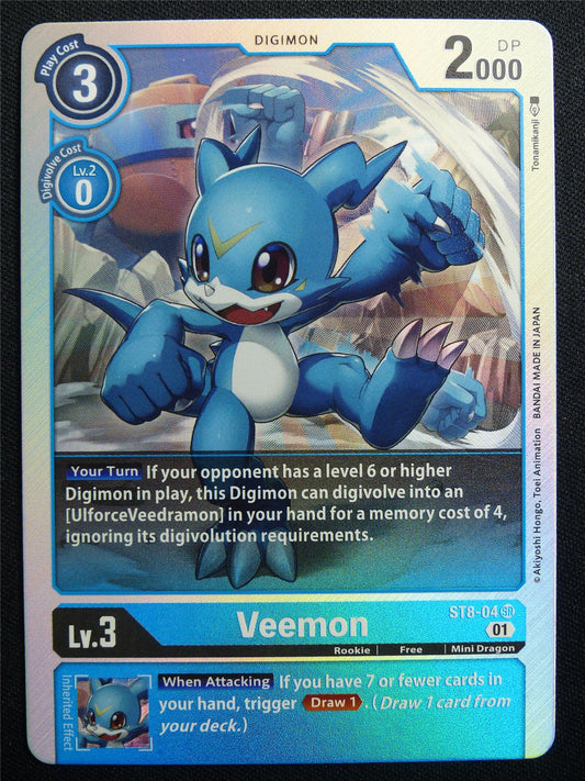 Veemon ST8-04 SR Foil - Digimon Card #2ZX