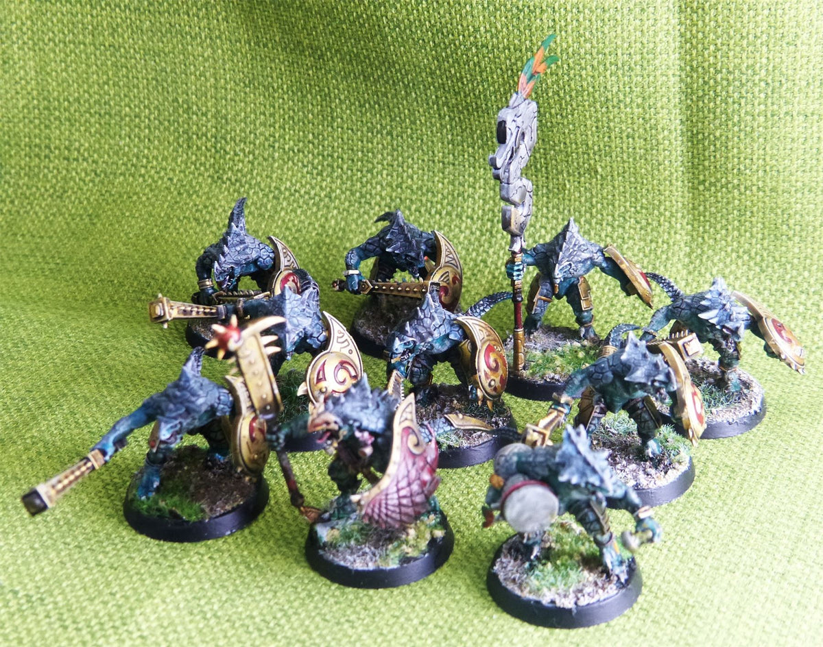 Seraphon Saurus Warriors Painted - Warhammer AoS 40k #B4