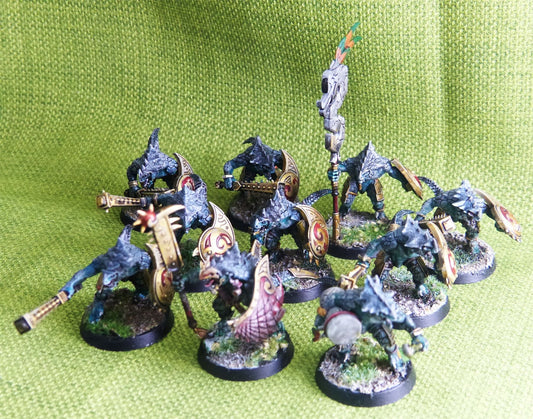 Seraphon Saurus Warriors Painted - Warhammer AoS 40k #B4