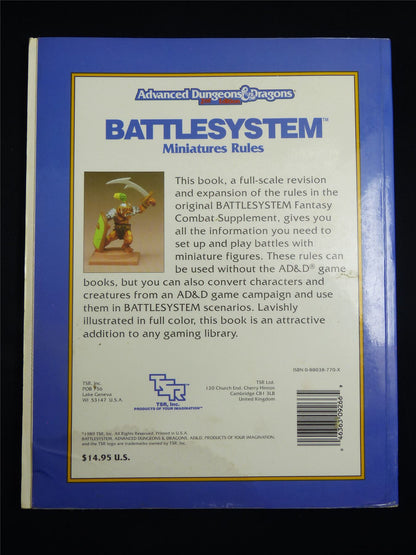 Advanced Dugeons & Dragons: battle System Miniatures Rules - TSR Softback #2M3
