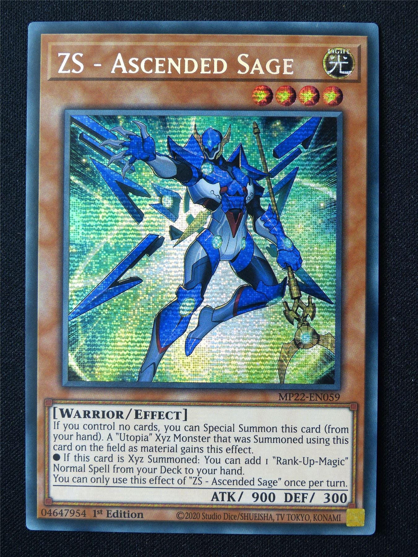 ZS - Ascended Sage MP22 Secret Rare - 1st ed Yugioh Card #6T