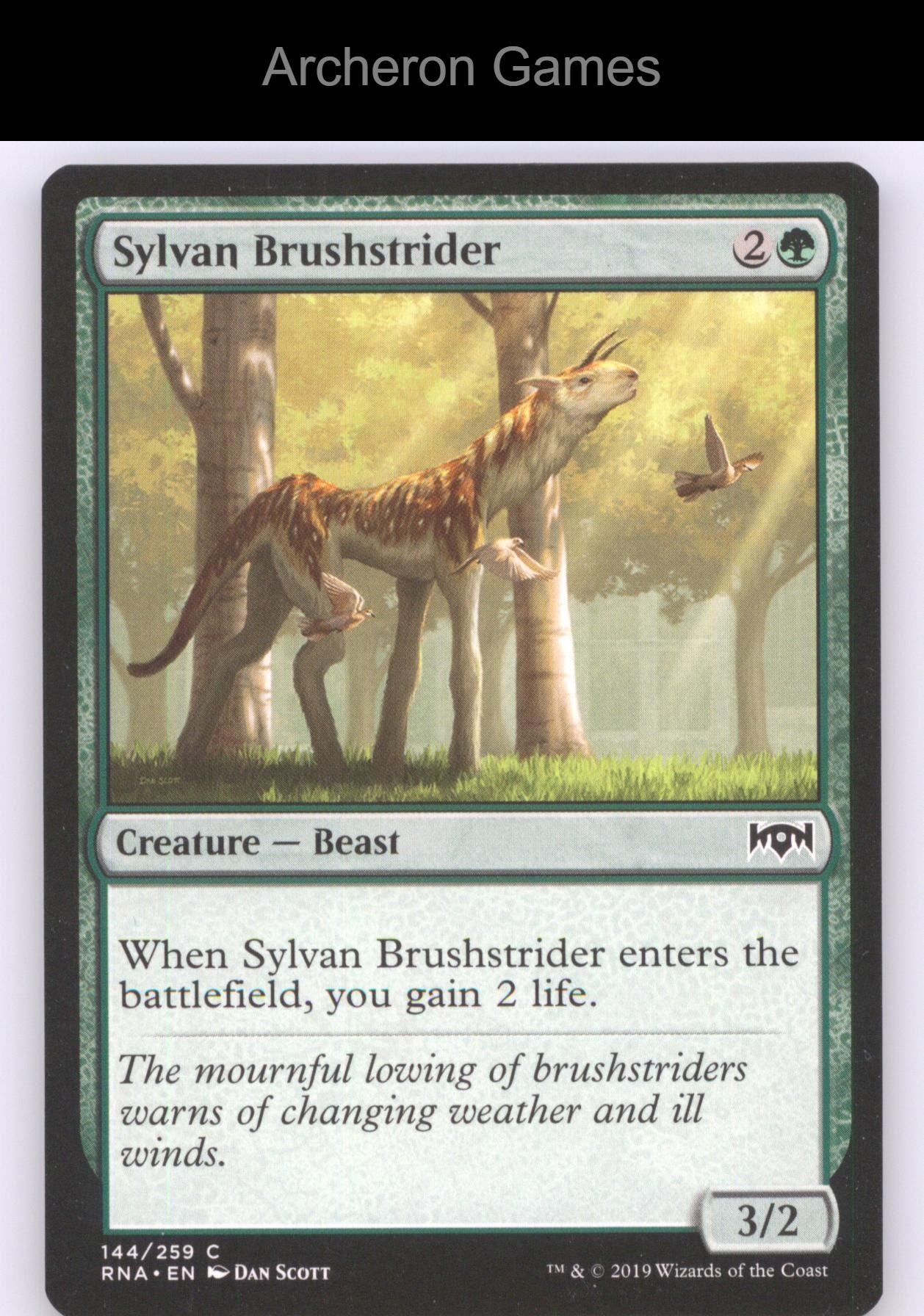 Sylvan Brushstrider 144 C MTG Card Ravnica Allegiance