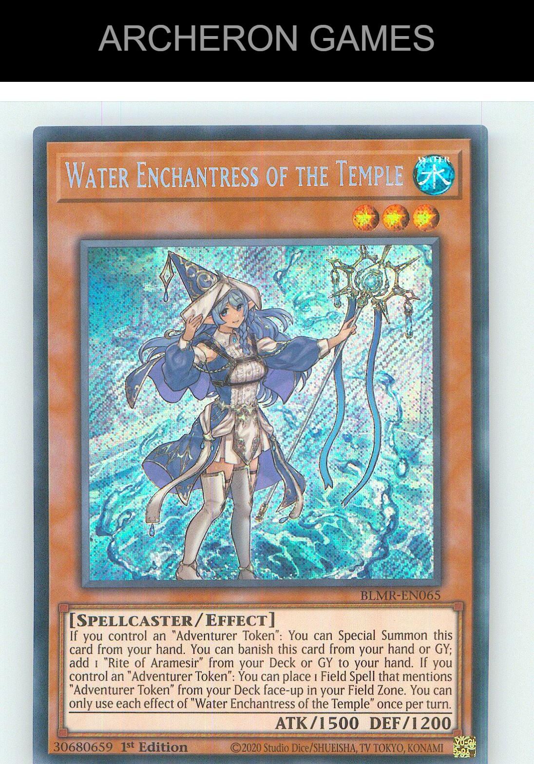 Water Enchantress of the Temple SEC YUGIOH Card 1st Edition