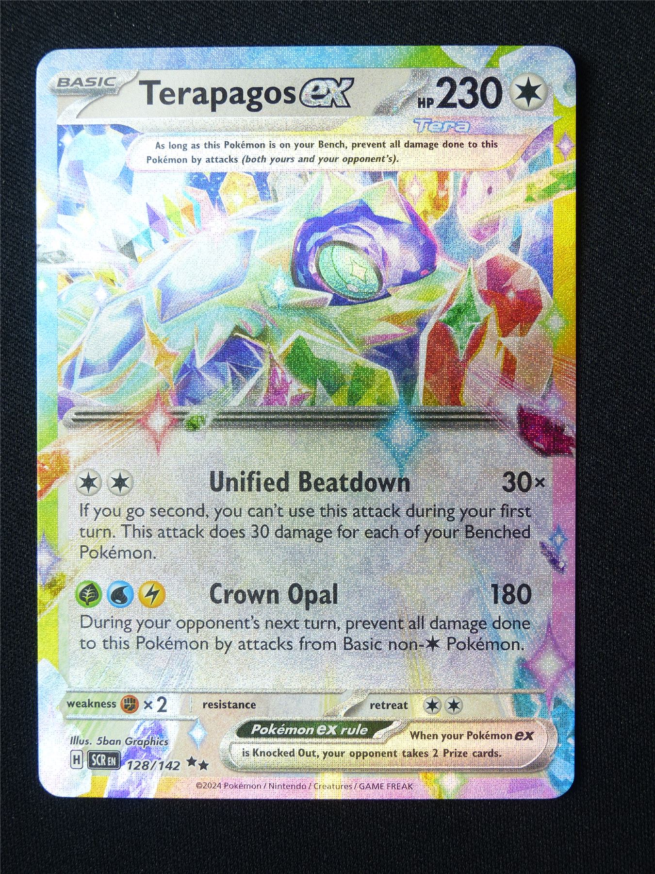 Terapagos EX 128/142 Textured Holo - Pokemon Card #5T2