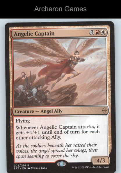 Angelic Captain 208 R MTG Card Battle for Zendikar
