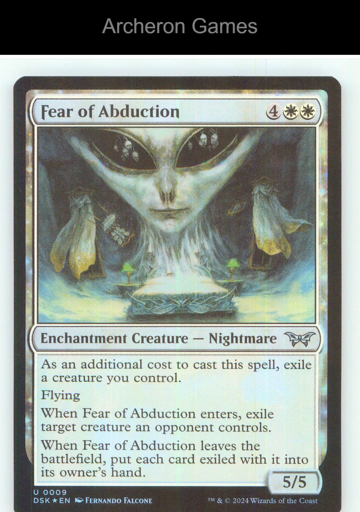 Fear of Abduction DSK 9 UC MTG Card NM/EX+ Foil